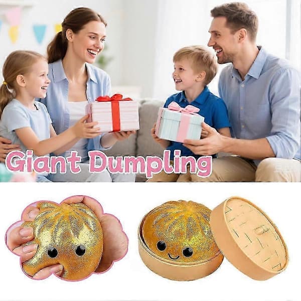 Glitter Dumpling Squishy Box Ångestlindrande Fidget Dekompressionsdeg -Ny Notering Vit White