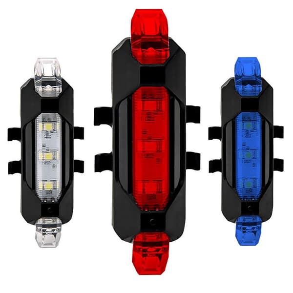 USB-oppladbare sykkellykter foran og bak
