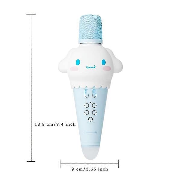 Barnemikrofon mikrofon karaoke sangmaskin lydintegrert mikrofon trådløs bluetooth babyleketøyblå