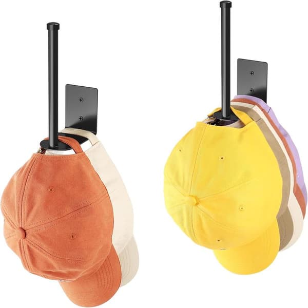 2 kpl hattutelineitä baseball-lippiksille, musta 15 cm