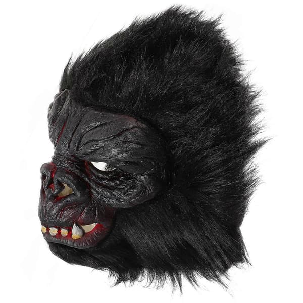 Halloween Gorilla-hovedmaske til kostumefest-artikler sort 22X21X21CM Black