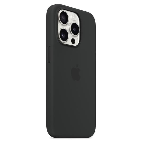 For iPhone 15 Pro Max Deksel Silikon Magnetisk Mobilskall Kompatibelt med MagSafe Svart Black-FF- Black Black iPhone 15 Pro Max