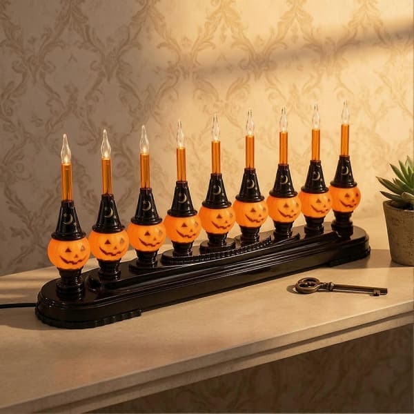 Halloween Græskar Boblelys - 9-pak Flammefrit LED-lys - til julefrokostdekoration A