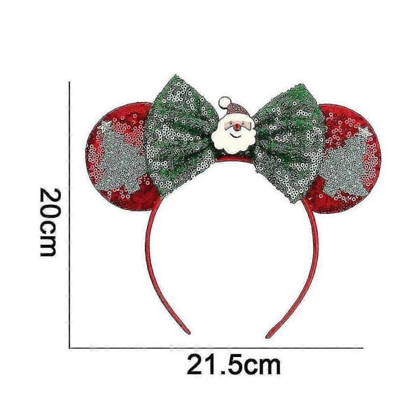Hårbøjle til piger, glitter hårbånd hårtilbehør til julepynt fest yu