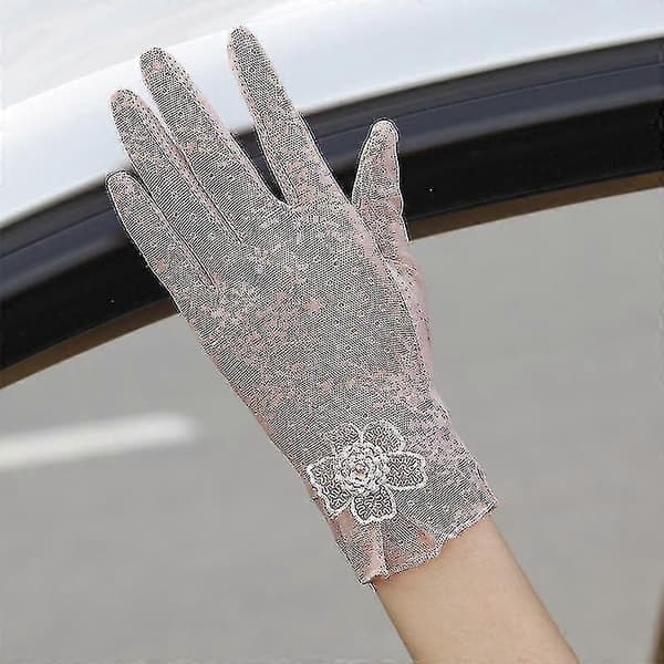 Blomstrede blondehandsker til bryllup, opera, fest, flapper blondehandsker