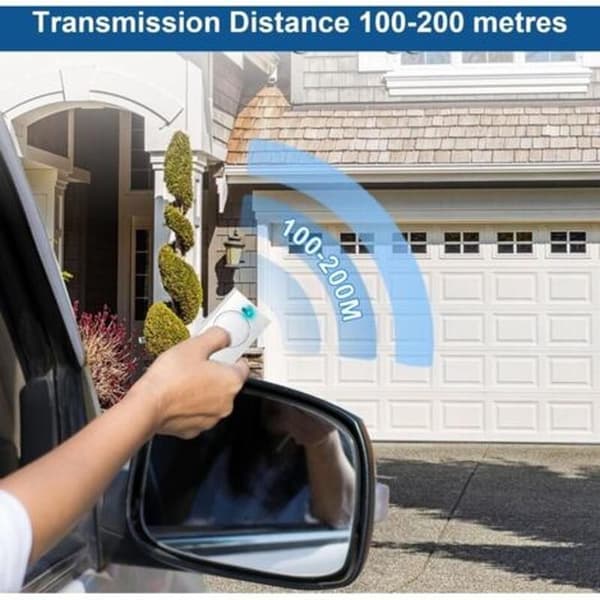 2-pack garage door remote controls 433.92 MHz - Compatible with XT2 433 SLH LR - 2 channels - White