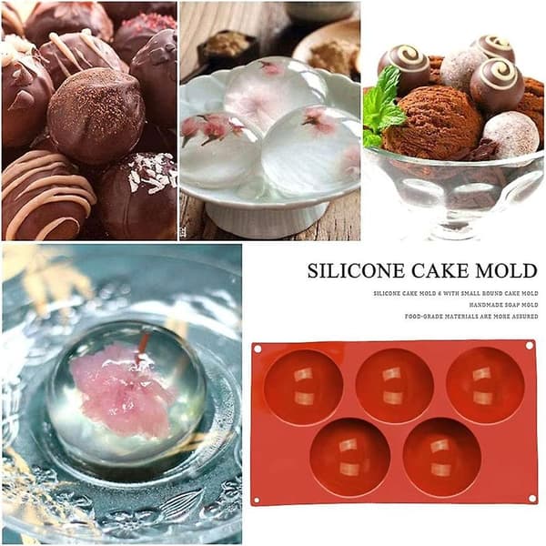 Set med 3 Silikonkakformar Bakform Non-Stick Bakform för Paj Muffin, Brownie, Pudding