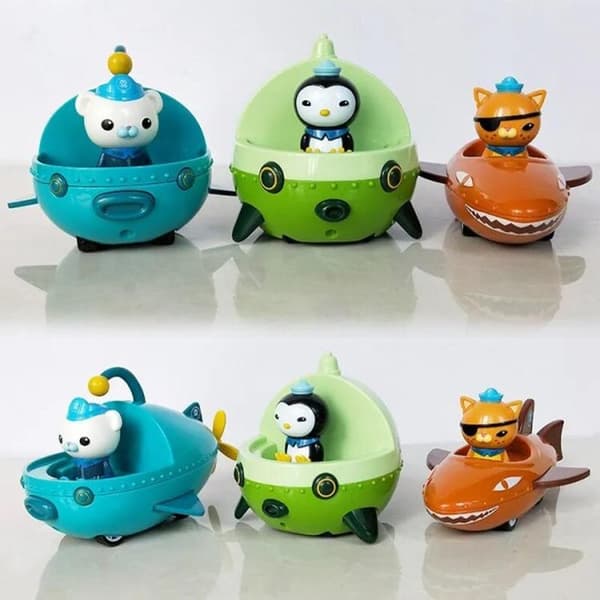 Octonauts Trekkbil Modell Barnacles Kwazii Peso Anime Actionfigur Leke