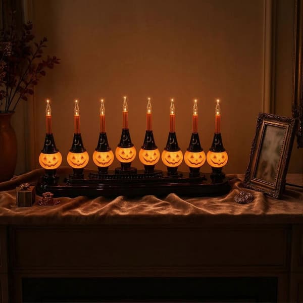 Halloween Græskar Boblelys - 9-pak Flammefrit LED-lys - til julefrokostdekoration A