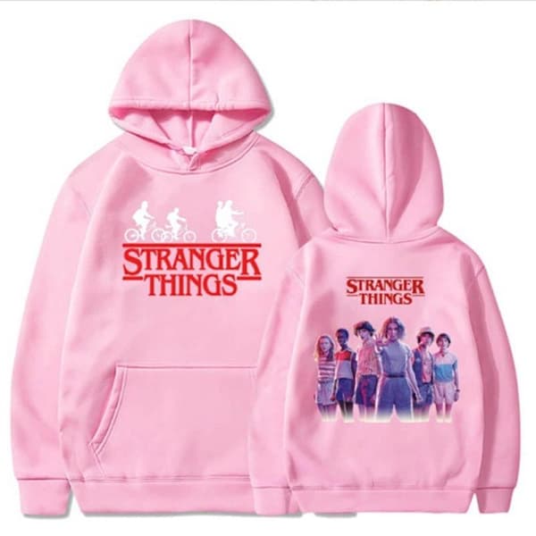 Stranger Things Hoodie, Höst/Vinterstil, Silver, XXS silver XXS