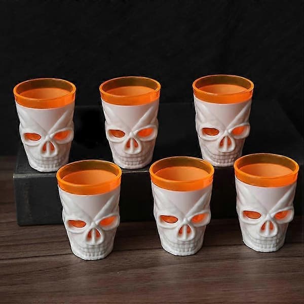 Lysende kraniekop Halloween festdekoration boligtilbehør 400ml 1PCs Purple