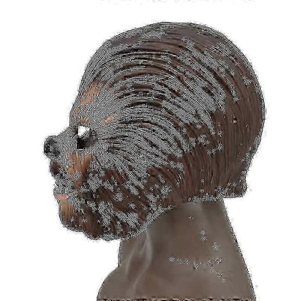 Rörlig käke Chewbacca-mask för Halloween Wookiee Cosplay-kostym