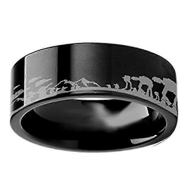 Titanium Stålring Film Star Wars Alliance Galactic Empire Ring Rustfrit Stålring Sølv 8mm 7 Silver 8mm 7