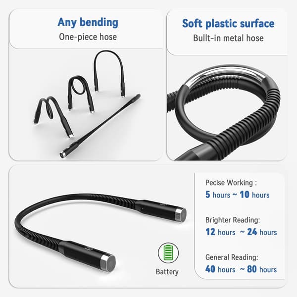 Kaulalukuvalo, USB-ladattava LED-valo