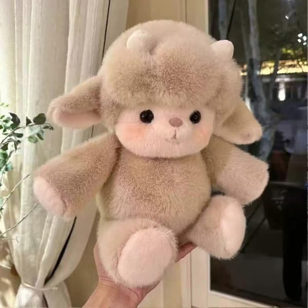 Bondegårdsdyr Plys Sød Gris Lam Højlandsko Tøjdyr Bløde Fluffy Kæledyr Dukker til Børn Og 60 cmD