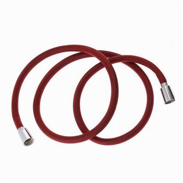 2 meter röd flexibel duschslang 200 cm badrumsslang för handdusch 87283