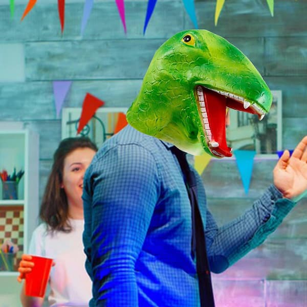 Dekorativ slangehovedmaske Halloween-tilbehør til voksne 1 stk.
