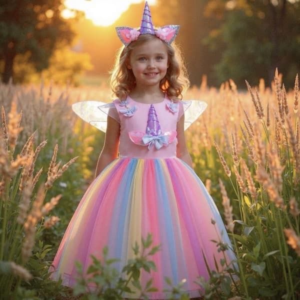 Barn Vinter Prinsessekjole Rose Varm Glitter Maskeradekjole Jenter Rosa 110 Roze