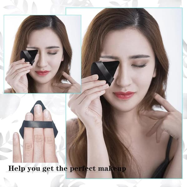 Triangular Compact for Loose Powder Foundation, 12 Pieces