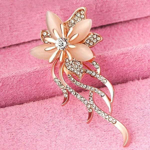 Dame Katteøje Broche Elegant Buket Brude Broche 12g