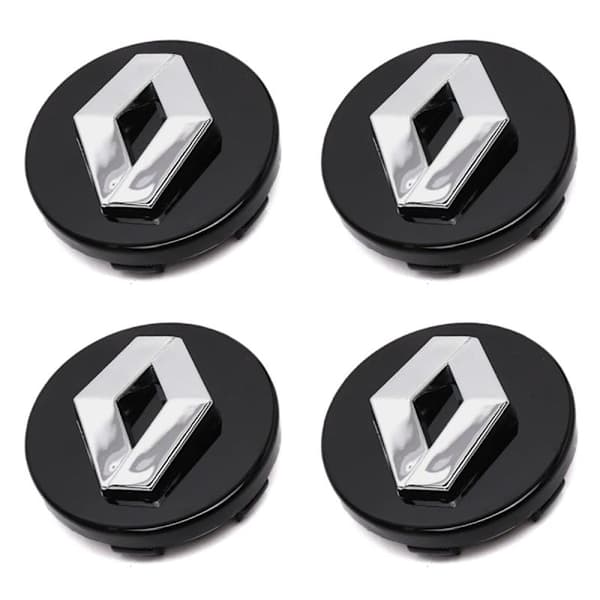 4 kpl - Renault pölykapselit/keskiömerkit - B 60mm - Hopea 60mm - Silver