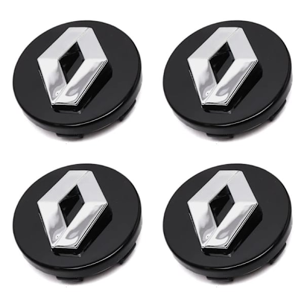 4-pack - Renault navkapslar/fälgemblem - B 60mm - Silver 60mm - Silver