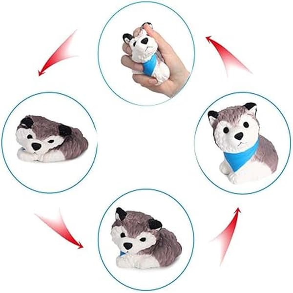 Hund Squishyleksaker Stresslindring Långsam Återhämtning Djurleksaker Söt Present