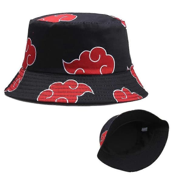 Unisex Anime Akatsuki Rød Sky Spand Hat Solhat