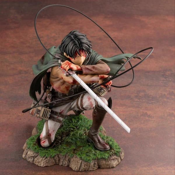 Attack On Titan Levi Ackerman PVC Figur Anime Action Figur Modell Leke