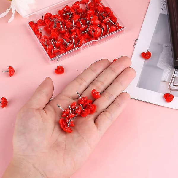 100 stykker, 12 mm plaststift med rustfritt stålspiss, dekorative stifter SXQ
