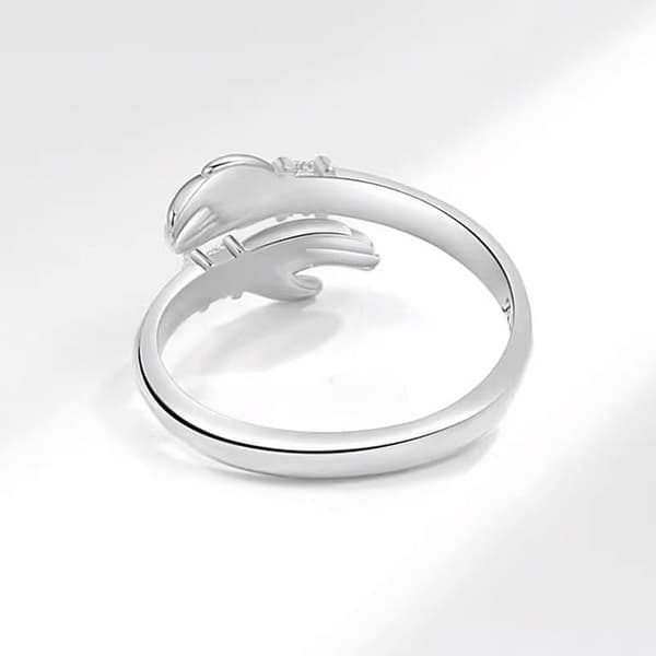 Säädettävä halausrengas rakkausviestillä Silver