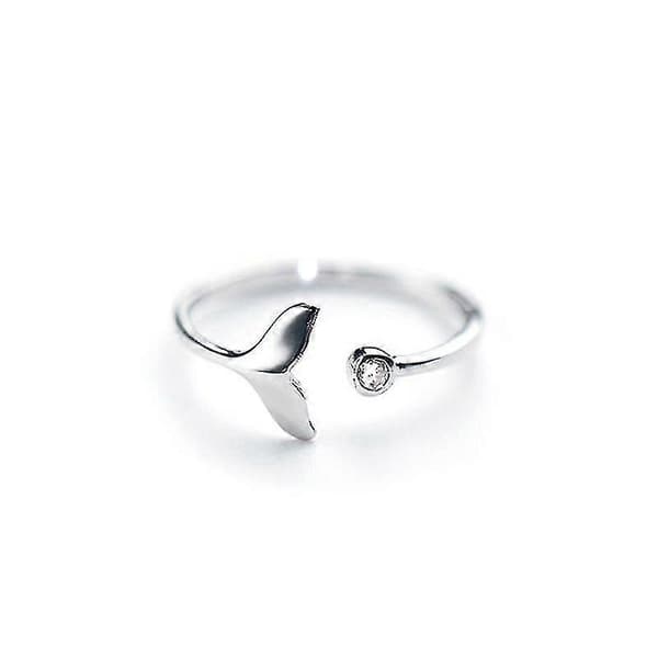 925 Sterlingsilver Solid Ring Utsökt Valstjärtsring Slät Bandring Justerbar