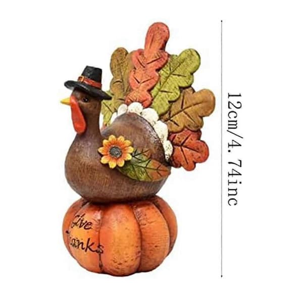 Thanksgiving Borddekorasjon Høstfigur Bordplate Harpiks Gresskarpynt Fest Høstpynt As Shown