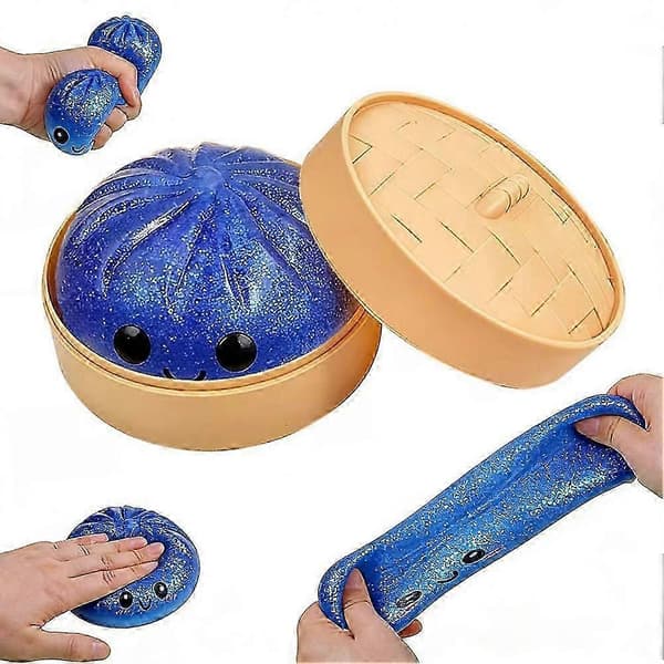 Glitter Dumpling Squishy Box Angstlindrende Fidget Dekompression Dej -Ny Vare Regnbue Rainbow