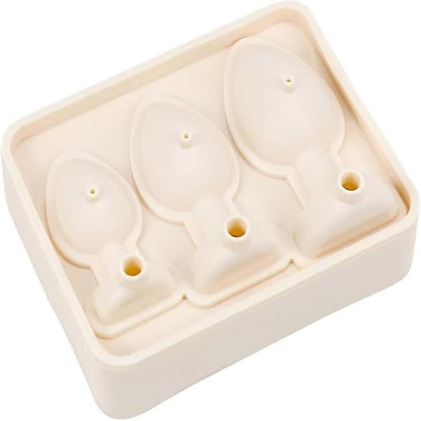 Prank Butt Plug-formede Isterningebakker, Sjov Silikoneform til DIY Kage Chokolade Slik-FA- Beige Beige