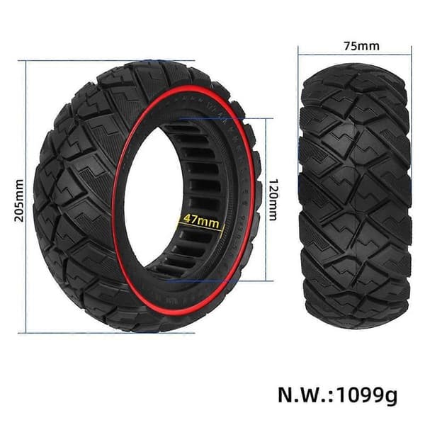 9x3.0-5.5 Massive Dæk Kompatible med Kukirin G2 Pro Elektrisk Scooter-Perfekt