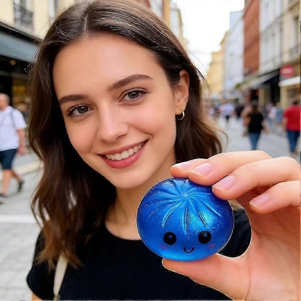 Glitter Dumpling Squishy Box Angstlindrende Fidget Dekompression Dej -Ny Vare Guld Golden