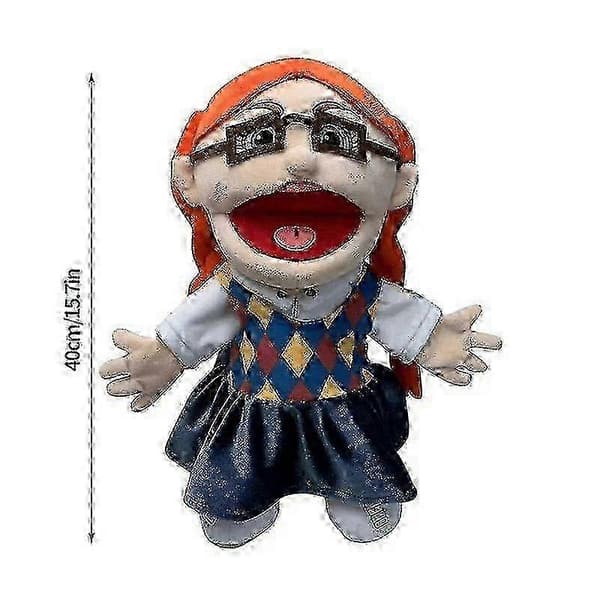 Jeffy Handdocka Tecknad Mjuk Plyschleksak, Cosplay Docka Dockspel för Barn Present 60cm Penelope