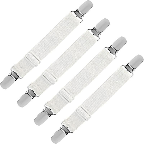 Elastiskt lakanband, justerbar fästrem