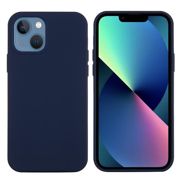 iPhone 13 Deksel Flytende Silikon Mørkeblå 45