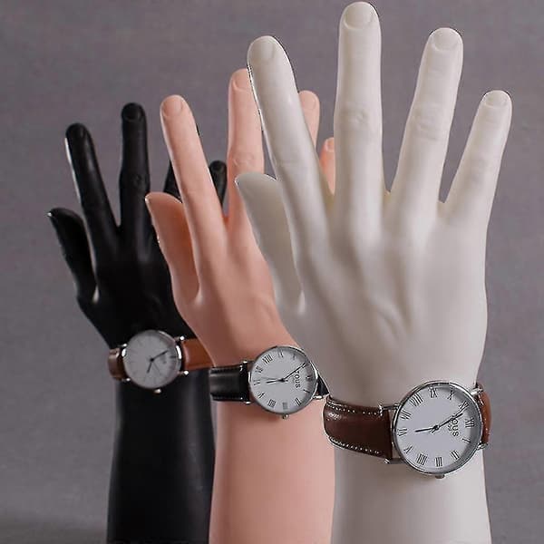Hand Mannequin Smyckesdisplay Ställ Manlig Handmodell Armband Ring Handskar Vänster hand Vit Left hand White