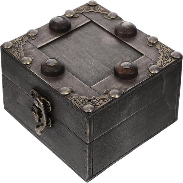 Box Box Retro Træboks Opbevaringskasser til Smykker Træ Trim Ørering S
