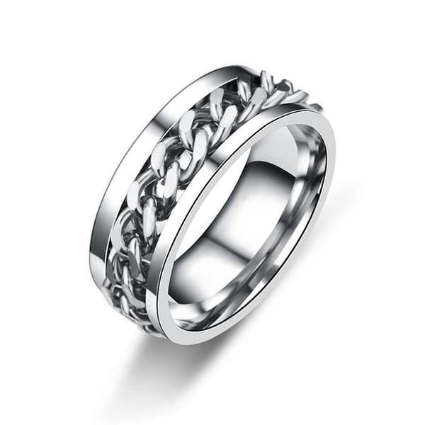 3 st 8mm Kedjespinnande Ringar för Män Kvinnor Fidget Band Ringar