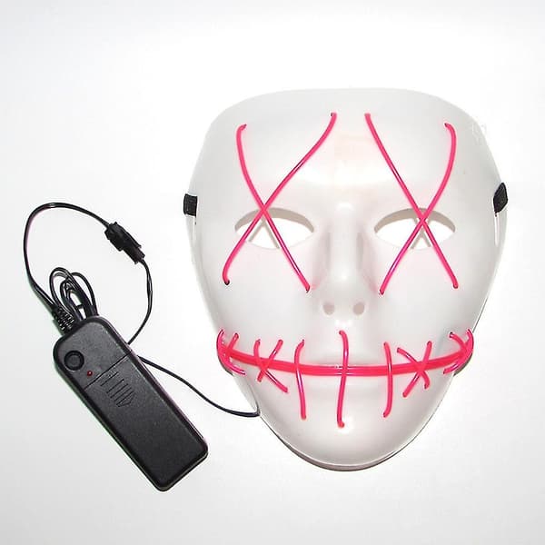 Halloween Terror Spøkelse Cosplay Maske LED Lysende Blitsmaske Stil 7