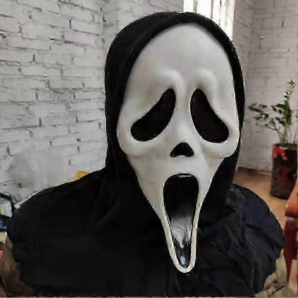 Ghost Face Scream -naamio mustalla hupulla Halloween-asuun - DSW