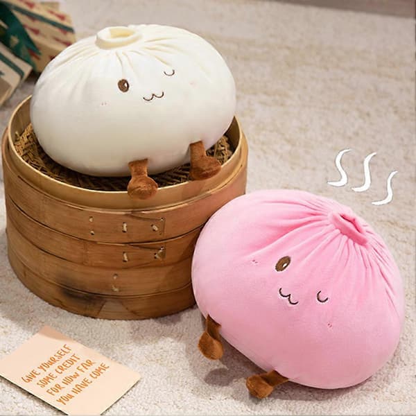 28cm/40cm Kjempe Dumpling Jumbo Dumpling Leketøy Stor Dumpling Plysjpute For Soveromsdekor 28cm Rosa