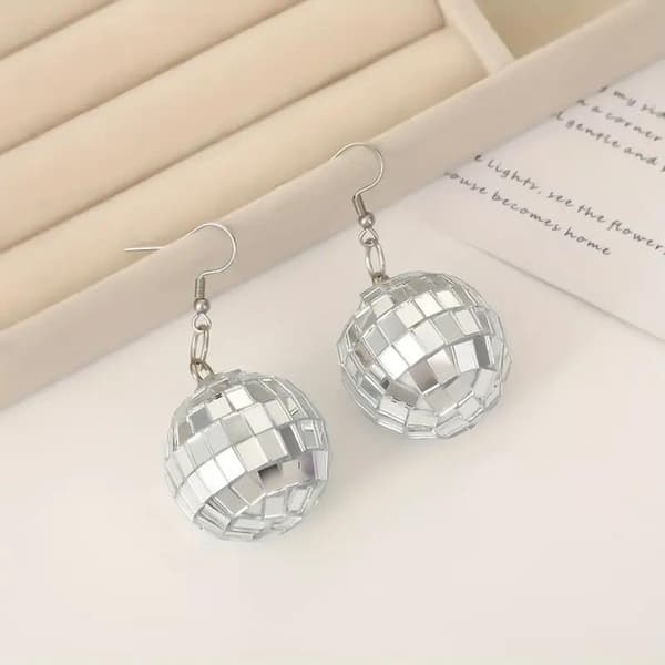 Lätta kulörhängen, disco silver moderna mångsidiga designörhängen