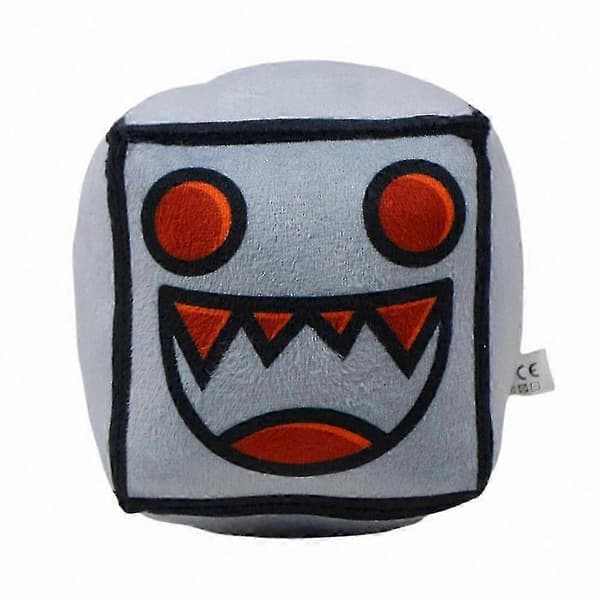 Geometry Dash Inspireret Plyslegetøj Pude til Børn og Voksne Grå.skarpe.tænder Grey.sharp.teeth
