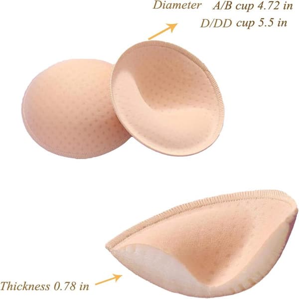 BH-innlegg 2 par, runde brystforsterkere, usynlige C/D