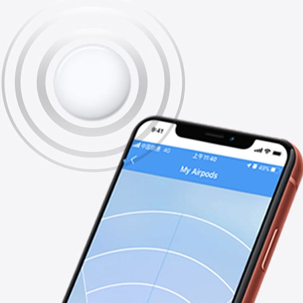 Mini Bluetooth Anti-förlorad enhet GPS Tracker Smart Locator Finder vit